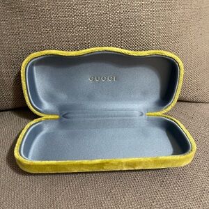 Gucci Yellow Velvet Eyewear Case